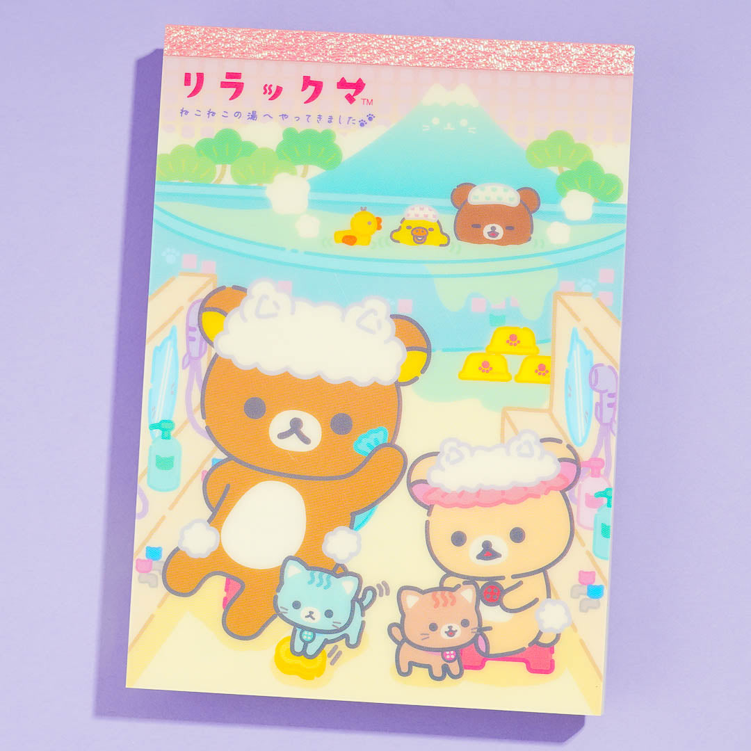 Rilakkuma Cat Bath Memo Pad Blippo