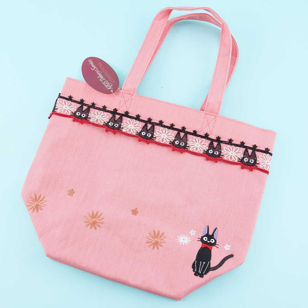 Kiki's Delivery Service Flowery Jiji Tote Bag Blippo Kawaii Shop