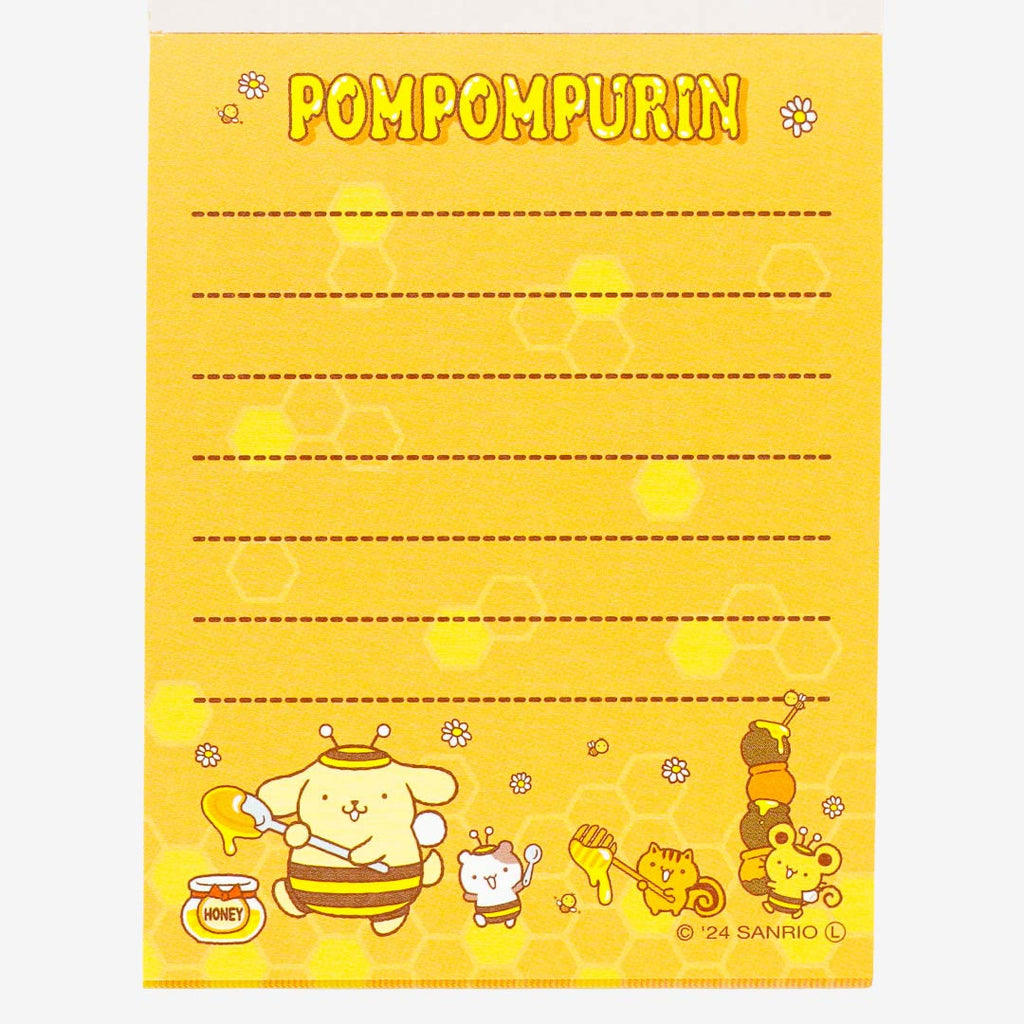 Pompompurin Honey Bee Mini Memo Pad