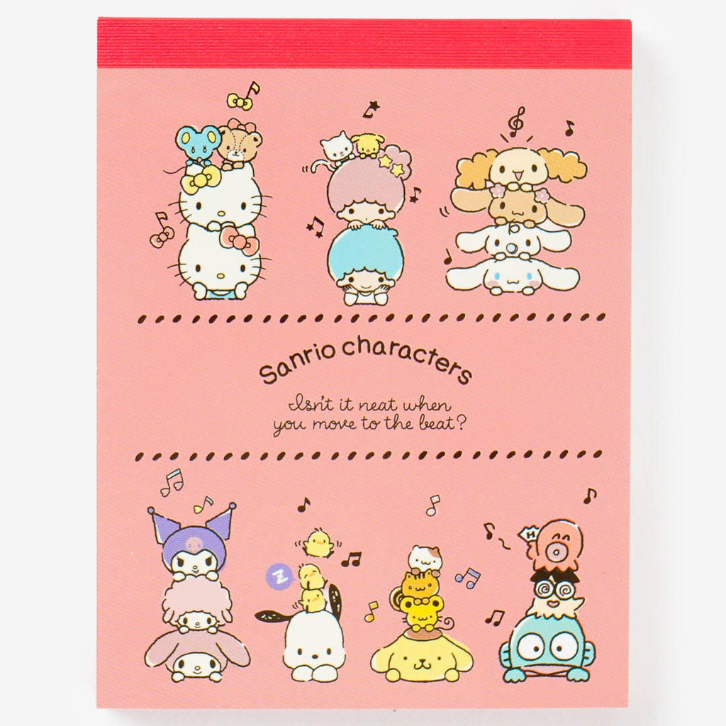Sanrio Characters Dance Party Mini Memo Pad