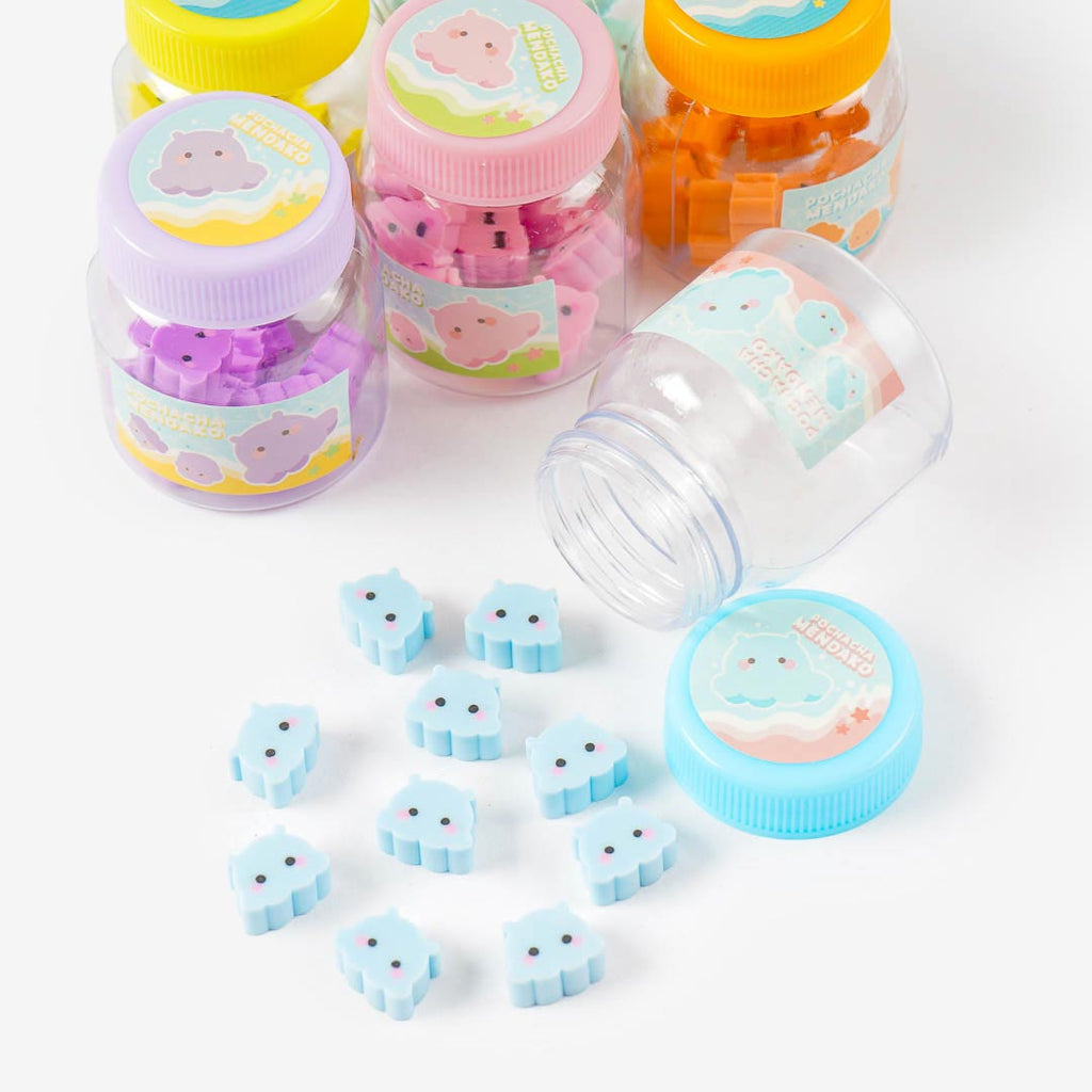 Chubby Octopus Mini Eraser Jar