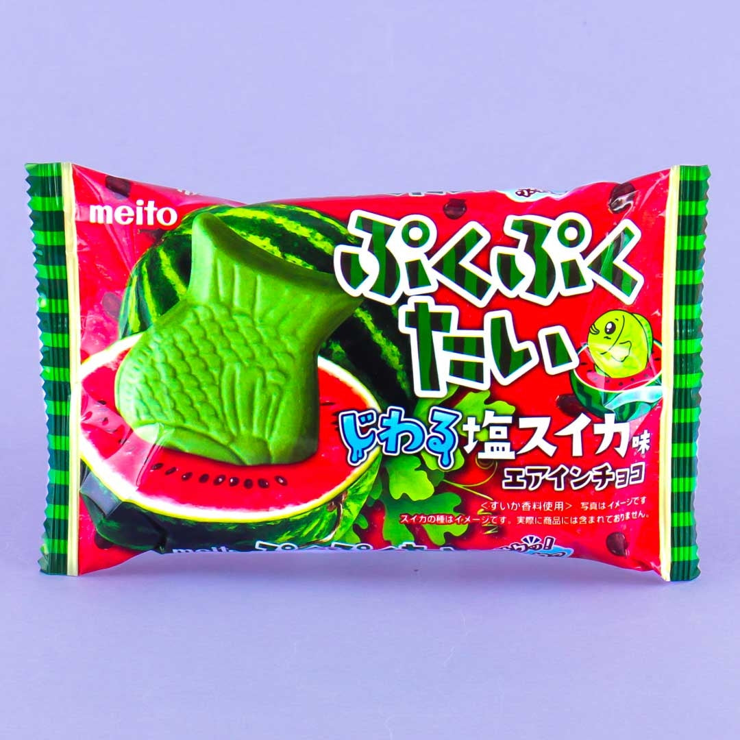Meito Puku Puku Tai Fish Shaped Wafer - Watermelon – Blippo