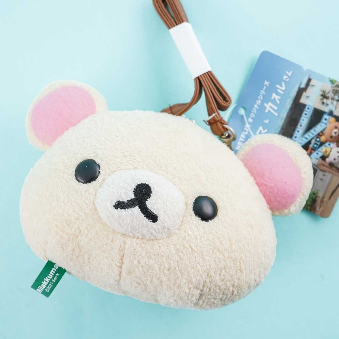 Rilakkuma & Kaoru-san Big Head Sling Pouch - Korilakkuma – Blippo