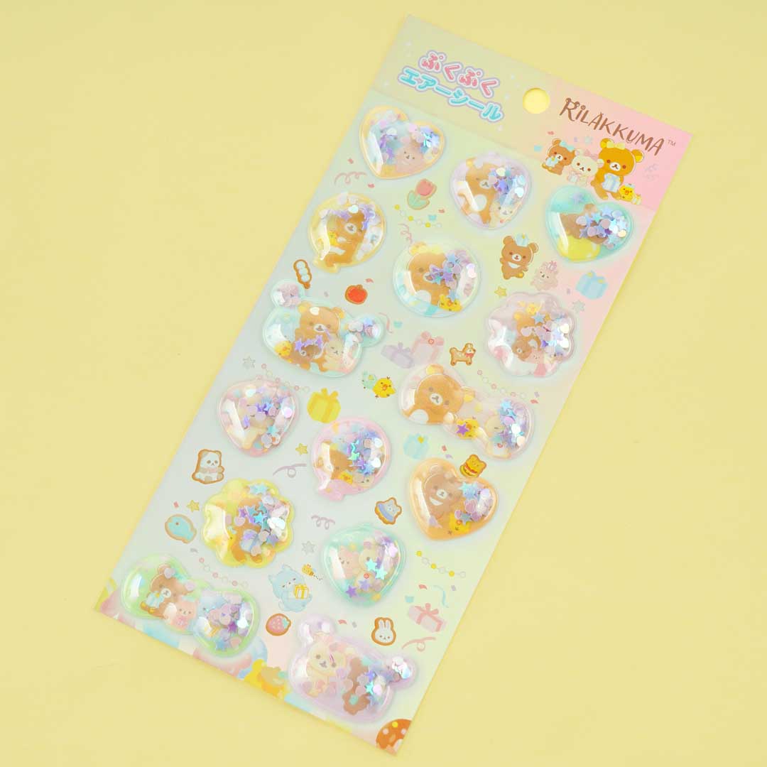 Rilakkuma Bubble Stickers Blue Dango