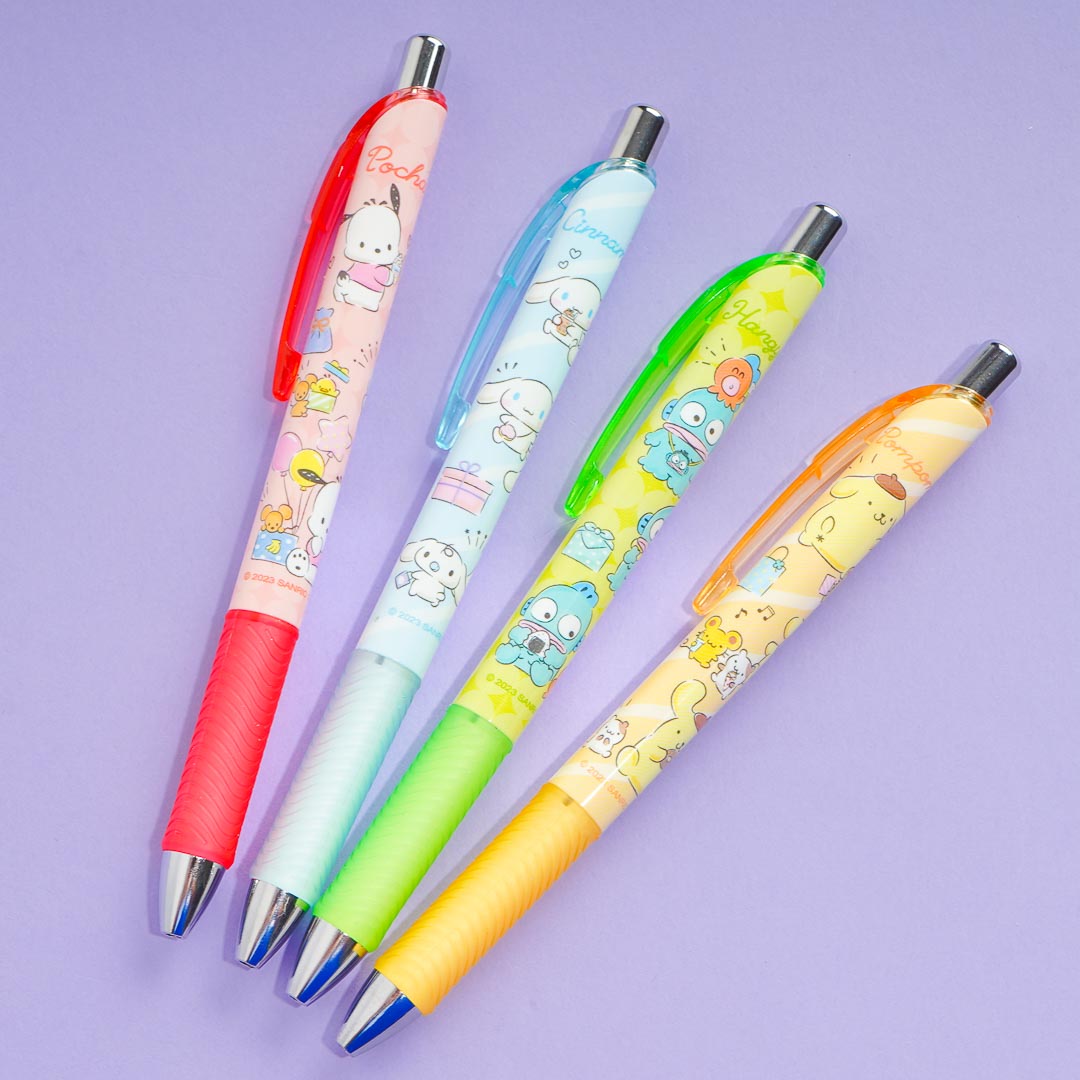 Sanrio Hello Kitty 4-Color Multi-Color Ballpoint Pen : Pink Stripe