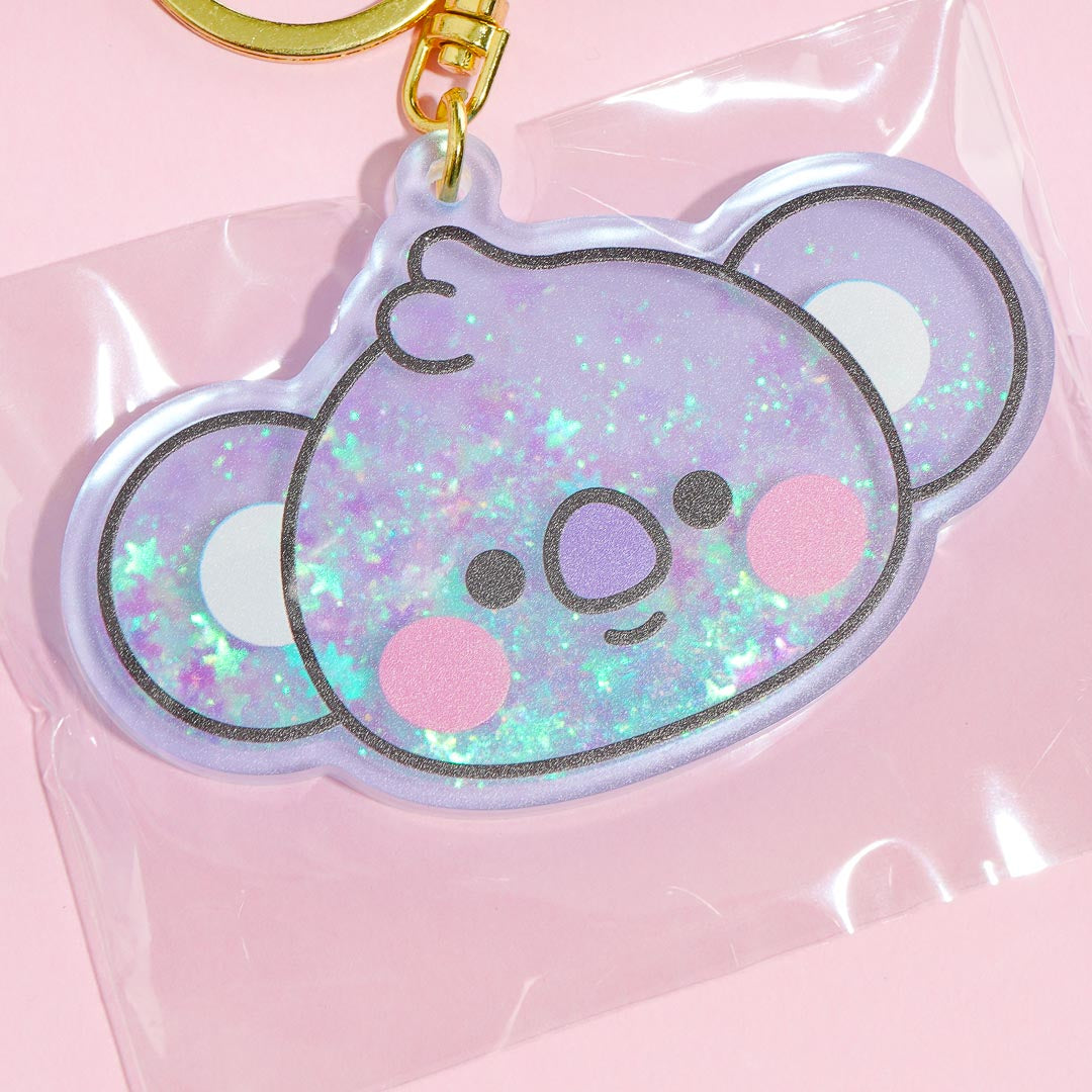 BT21 Acrylic Glitter Key Holder RJ