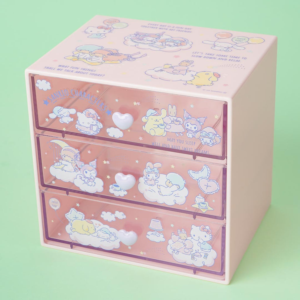 Sanrio Characters Sleepy Time 3Tier Drawer Chest Blippo