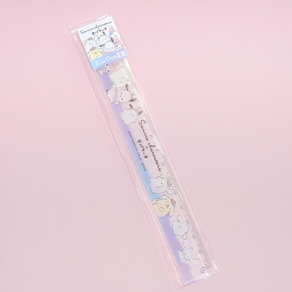 1 Pcs Cute Ruler Acrylic Ruler Peach Sakura Straight Ruler Small