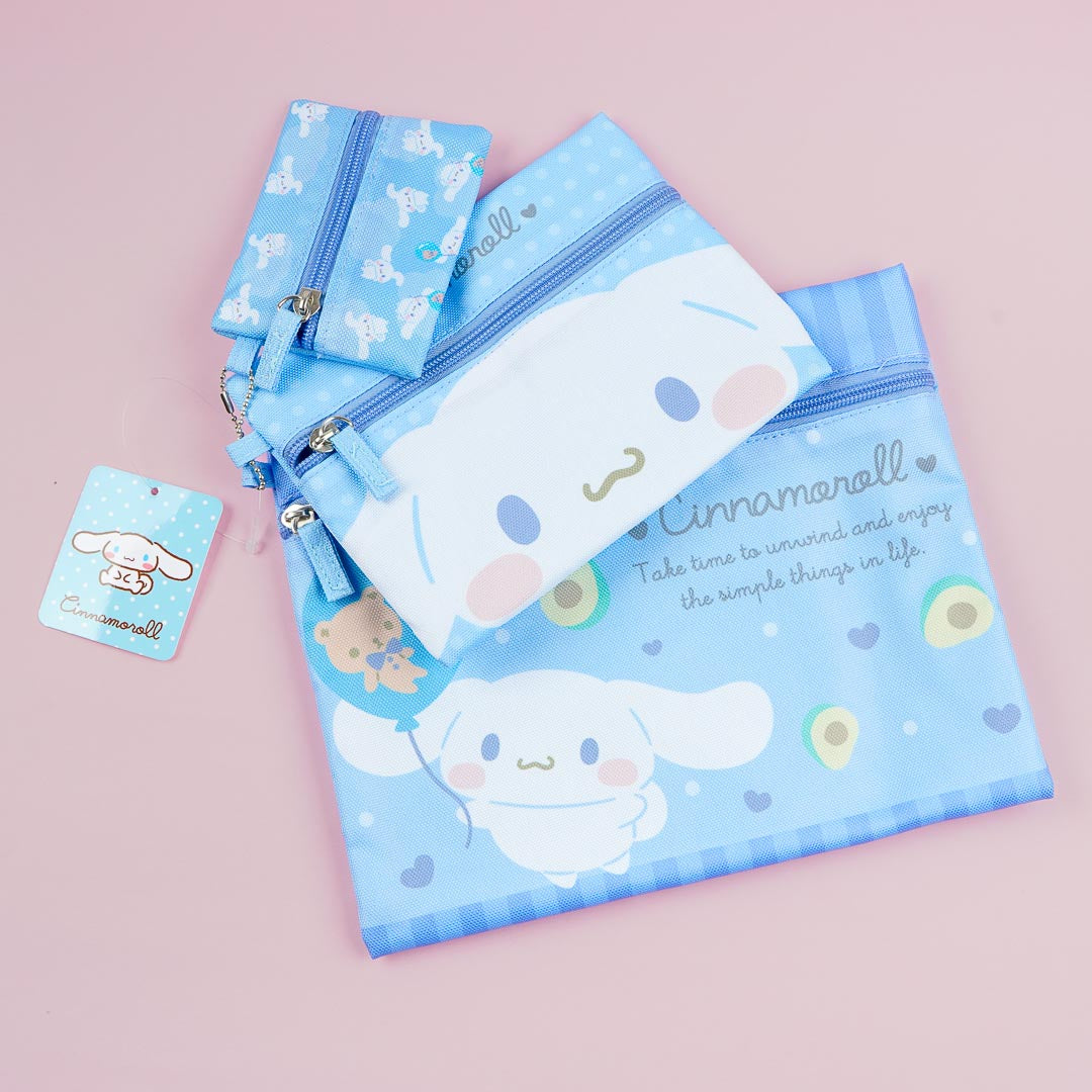 Sanrio Characters Flat Pencil Pouch Cinnamoroll