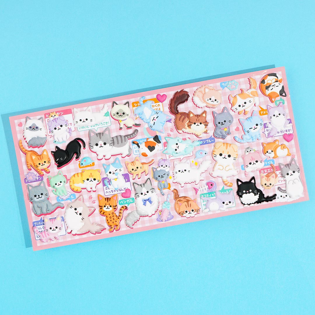 Cat Puffy Stickers 
