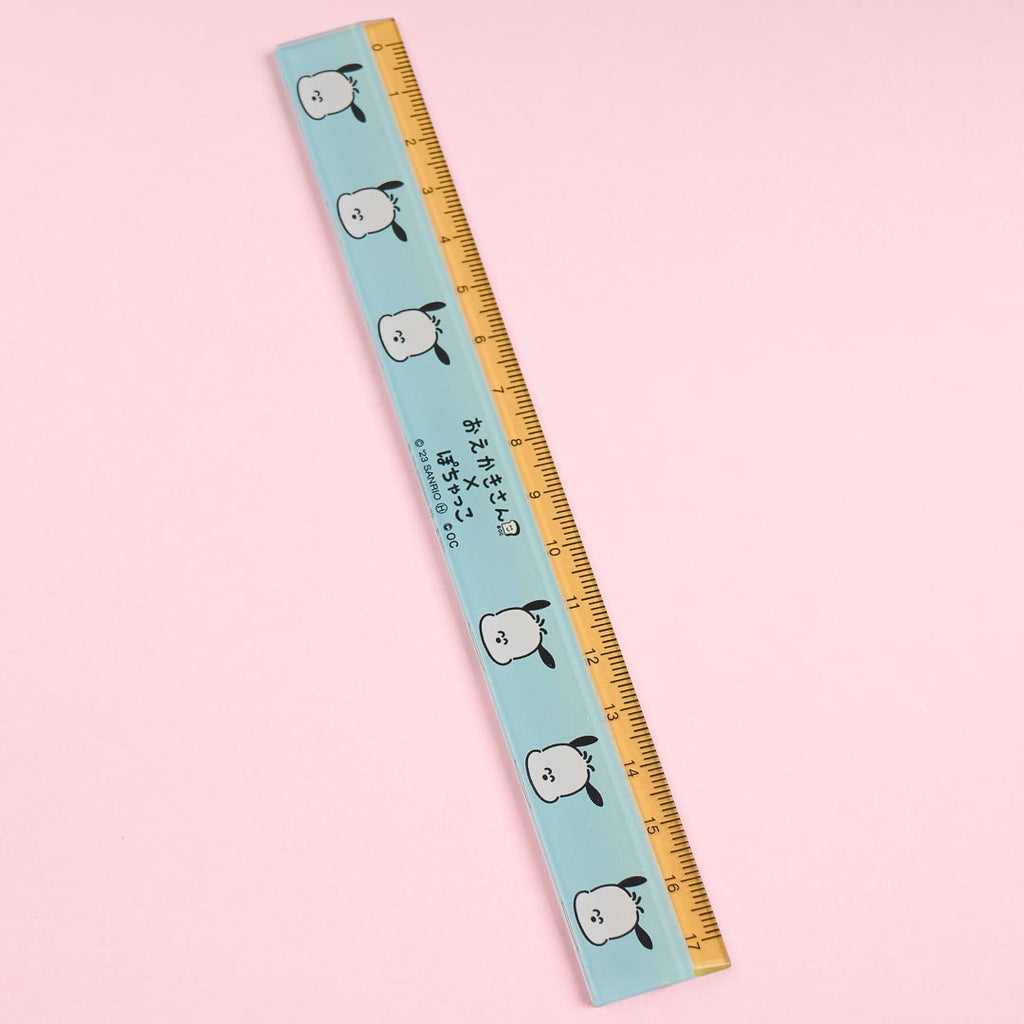 1 Pcs Cute Ruler Acrylic Ruler Peach Sakura Straight Ruler Small