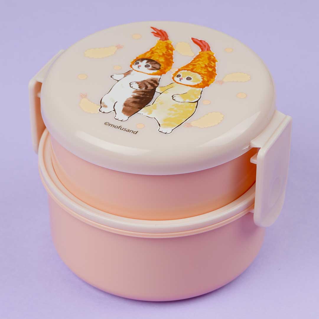 Mofusand Tempura Fun Round Stackable Bento Box