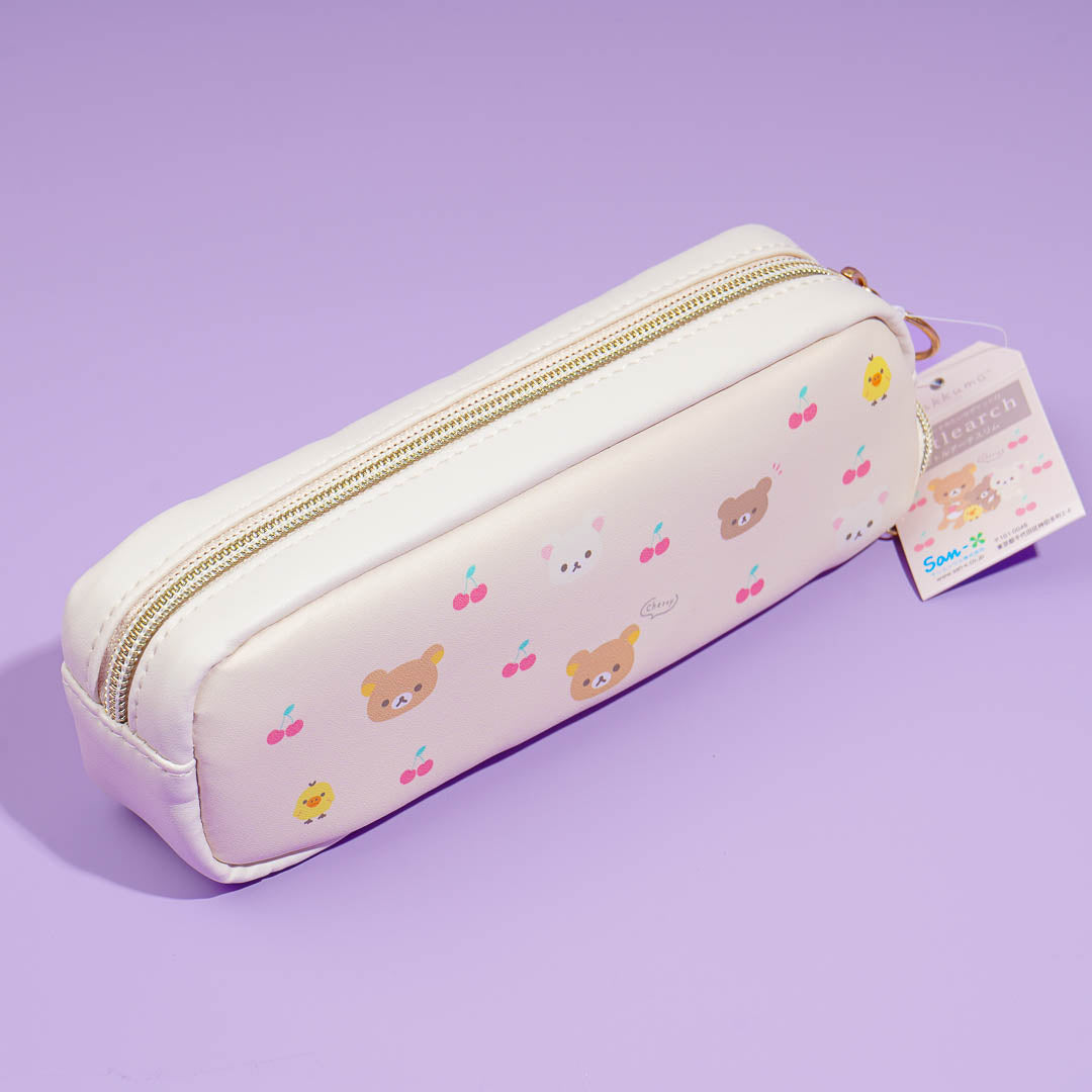 Rilakkuma Pencil Case: Pink/I Love Gyu