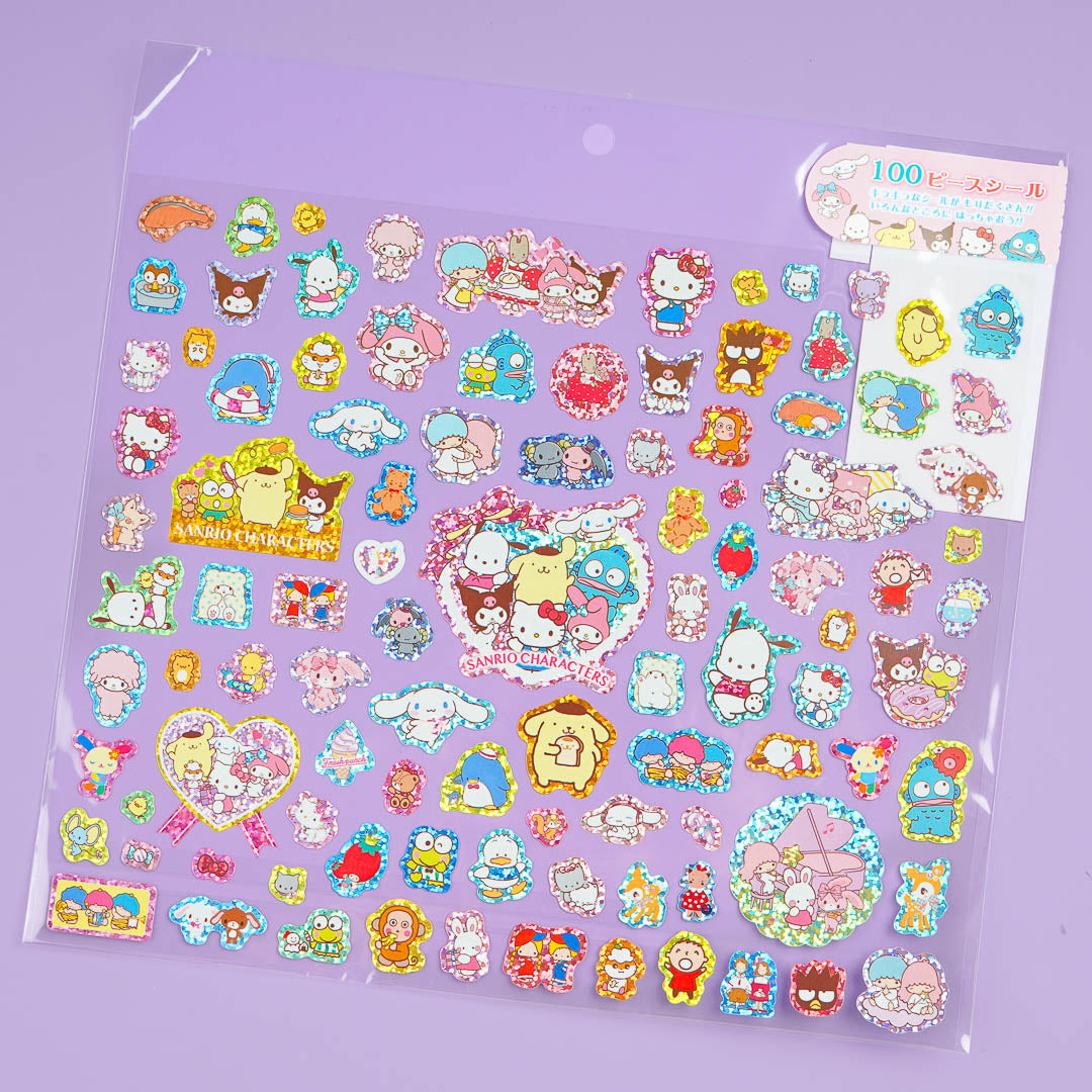 Sanrio Characters 100-Piece Glitter Sticker Sheet