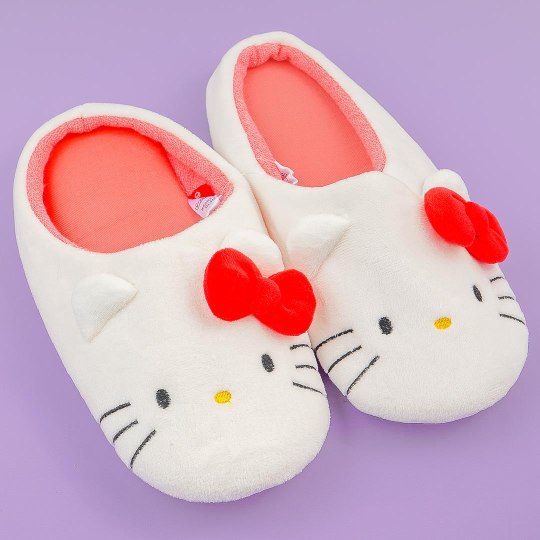 Pink Hello Kitty Fluffy Slippers Winter HELLO KITTY Slippers Kids