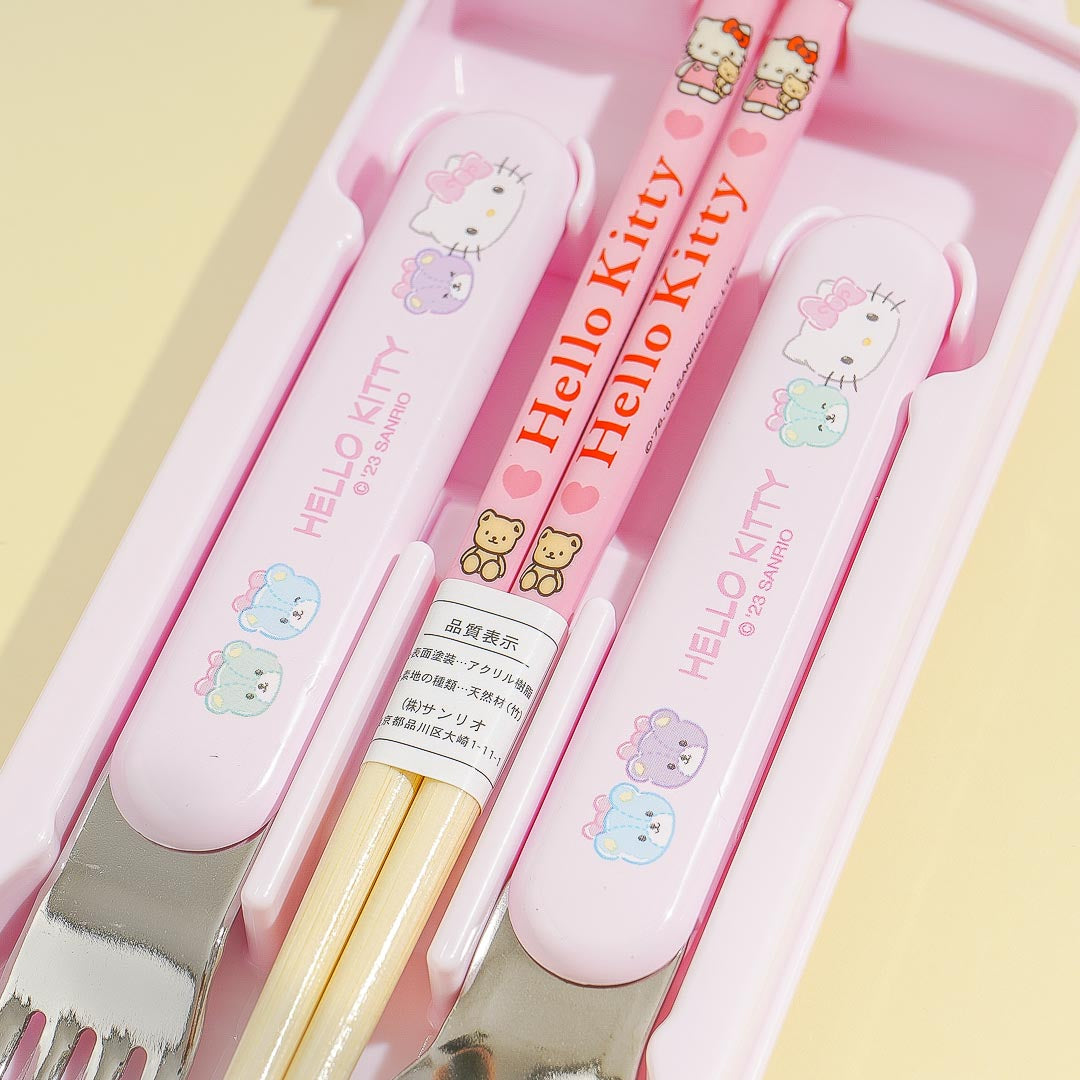 Sanrio Lunch Combi Spook & Fork Set Hello Kitty Bear