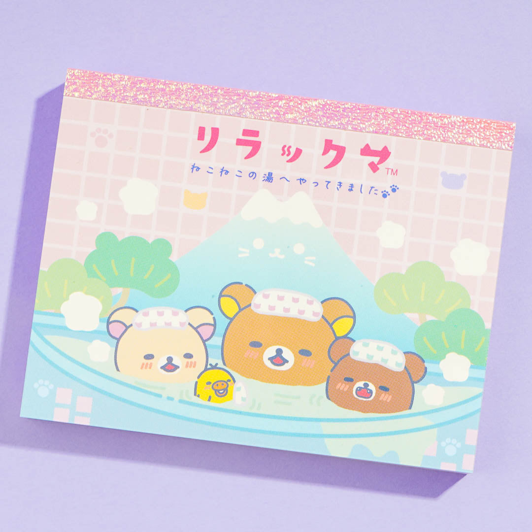 Rilakkuma Hot Spring Bath Mini Memo Pad Blippo