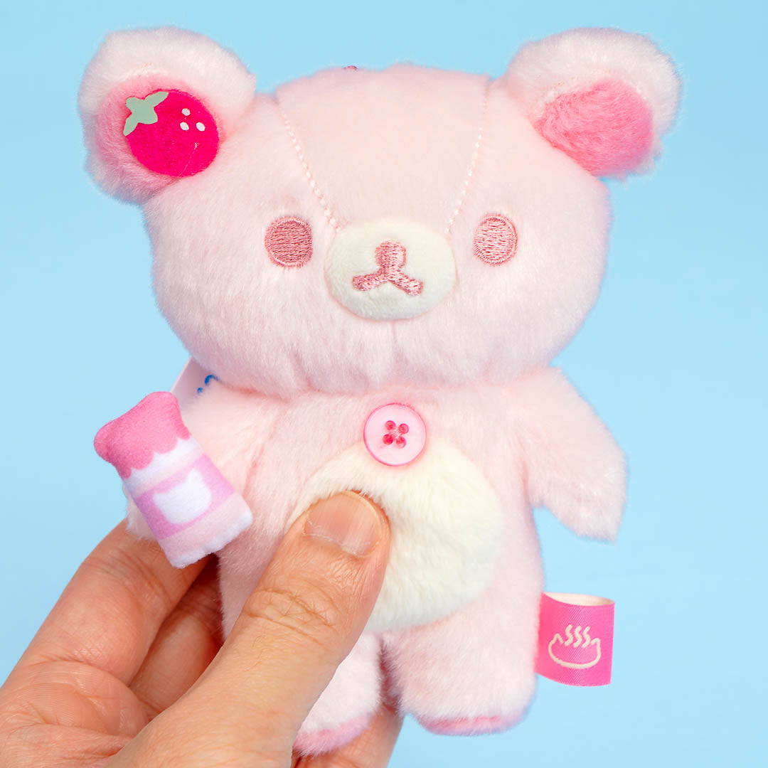 Korilakkuma Neko Neko No Yu Strawberry Plush Charm - Medium – Blippo