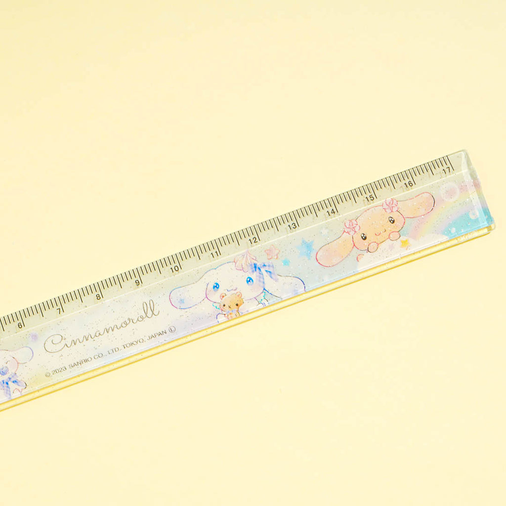 1 Pcs Cute Ruler Acrylic Ruler Peach Sakura Straight Ruler Small