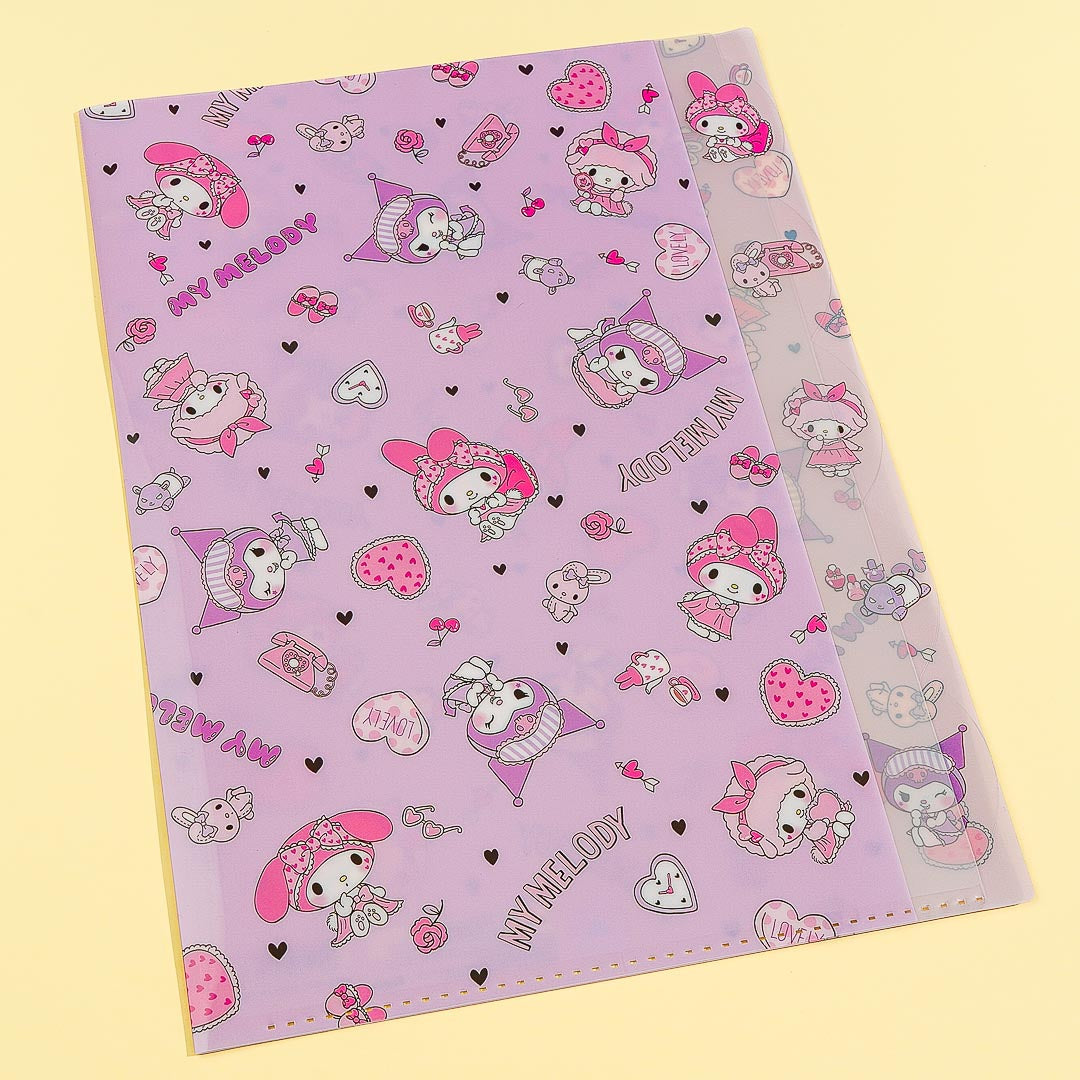 My Melody & Kuromi Heart Sleepover Multi-Slot A4 File Folder – Blippo
