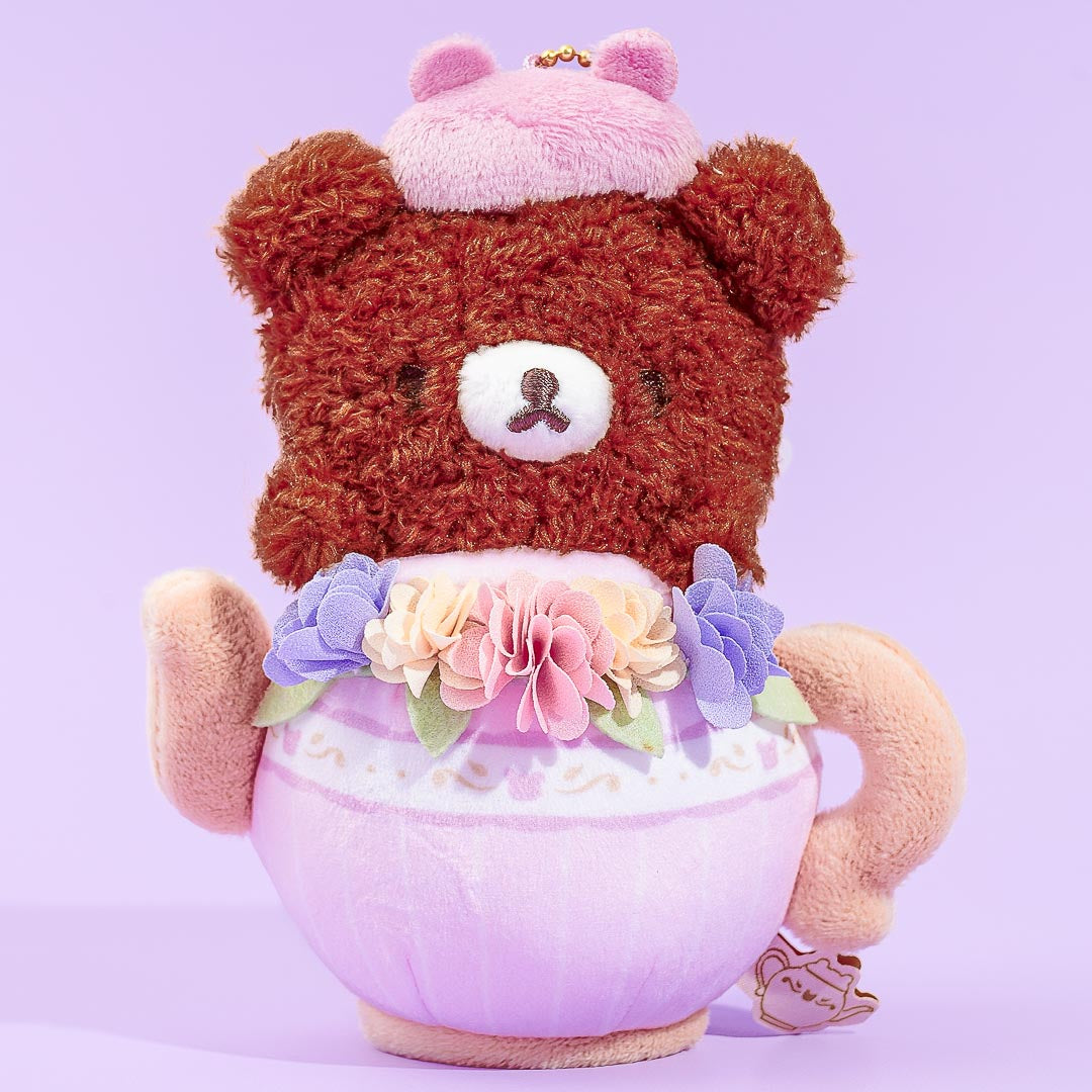 Rilakkuma Flower Tea Time Plushie - Chairoikoguma / Medium – Blippo