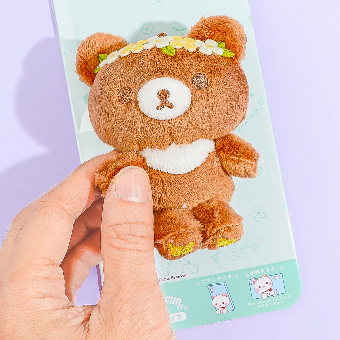 Rilakkuma Smartphone Plush Charm - Chairoikoguma – Blippo