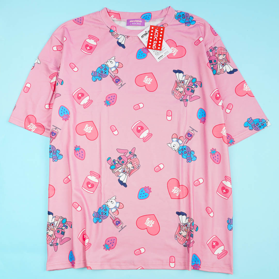 ACDC RAG Menhera-Chan Mill Nero T-Shirt - Pink – Blippo