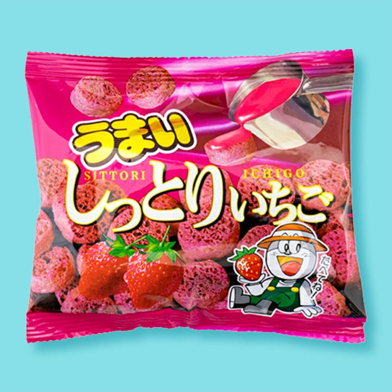 Umaibo Delicious Moist Strawberry Corn Snacks