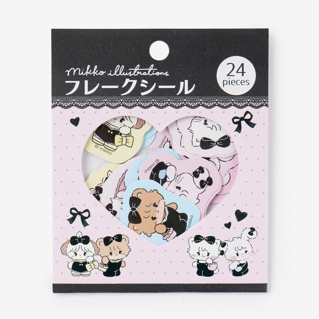 Mikko Illustrations Black Bow Stickers
