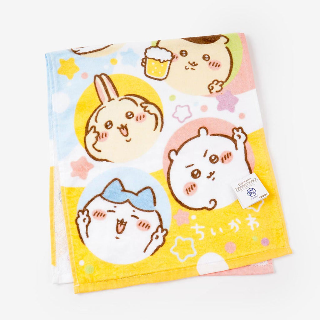 Chiikawa Hachamecha Star Face Towel