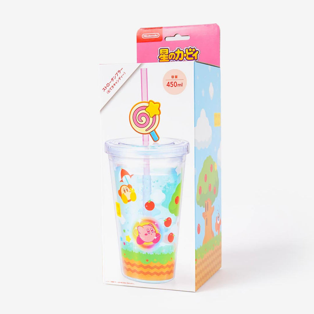 Kirby Muteki Candy Straw Tumbler