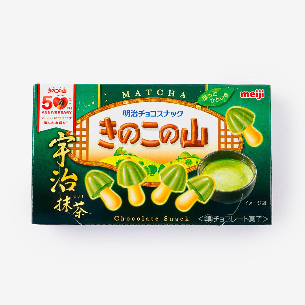 Kinoko no Yama Chocolate Biscuits - Uji Matcha