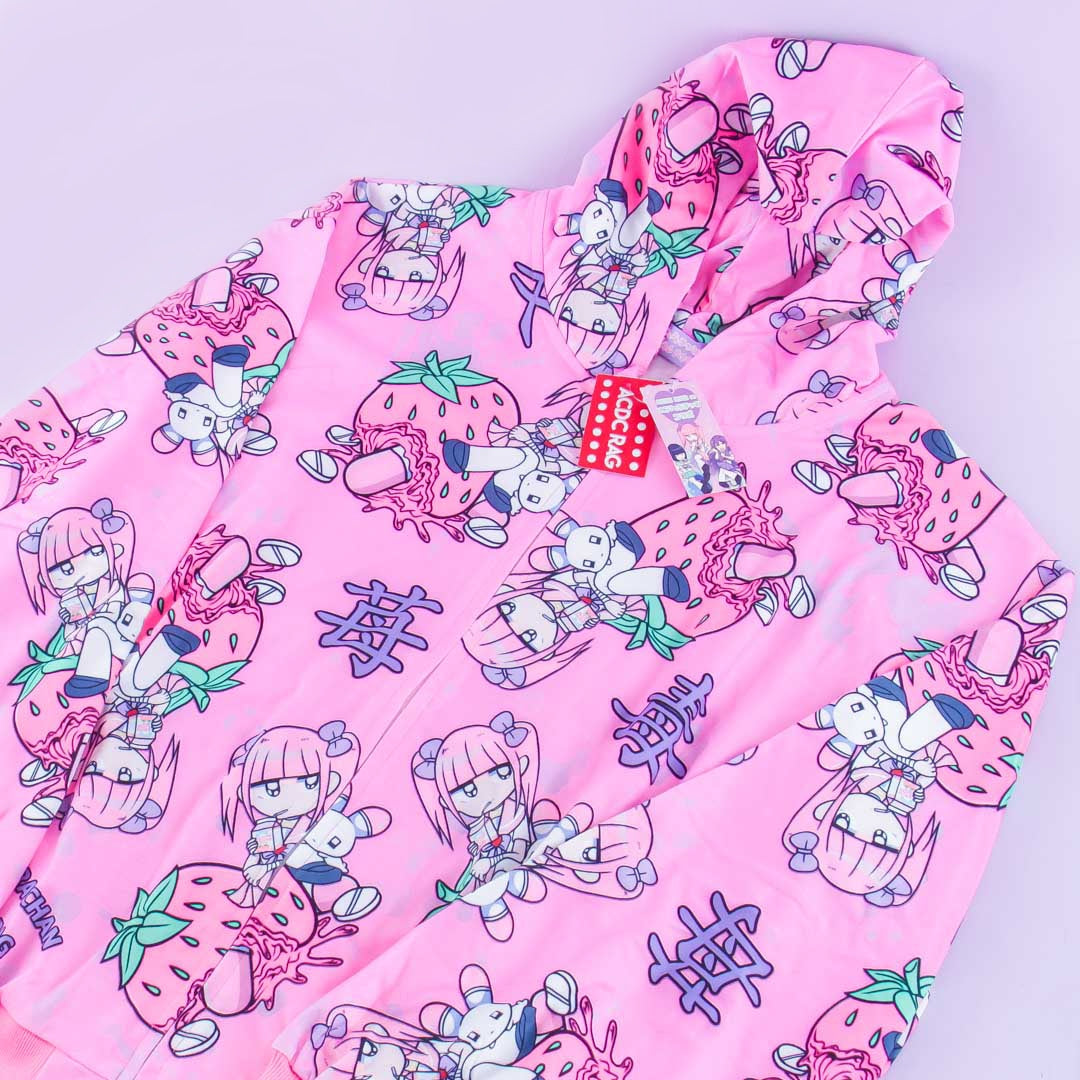ACDC RAG Yami Kawaii Punk Menhera-chan Usamimi Parka - Pink – Blippo