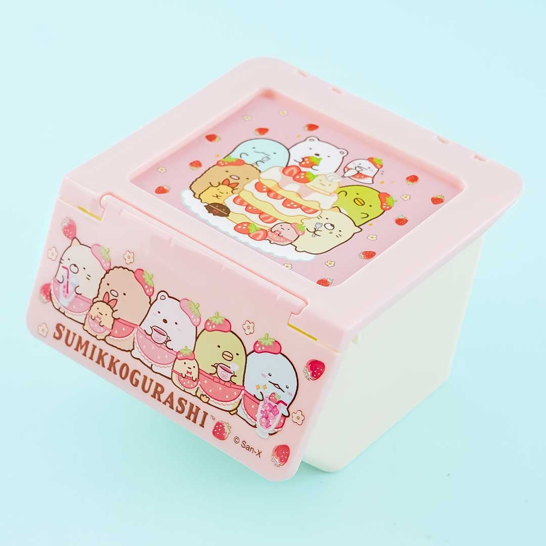 Sumikko Gurashi Strawberry Fair Slant-Hinged Lid Stackable Box
