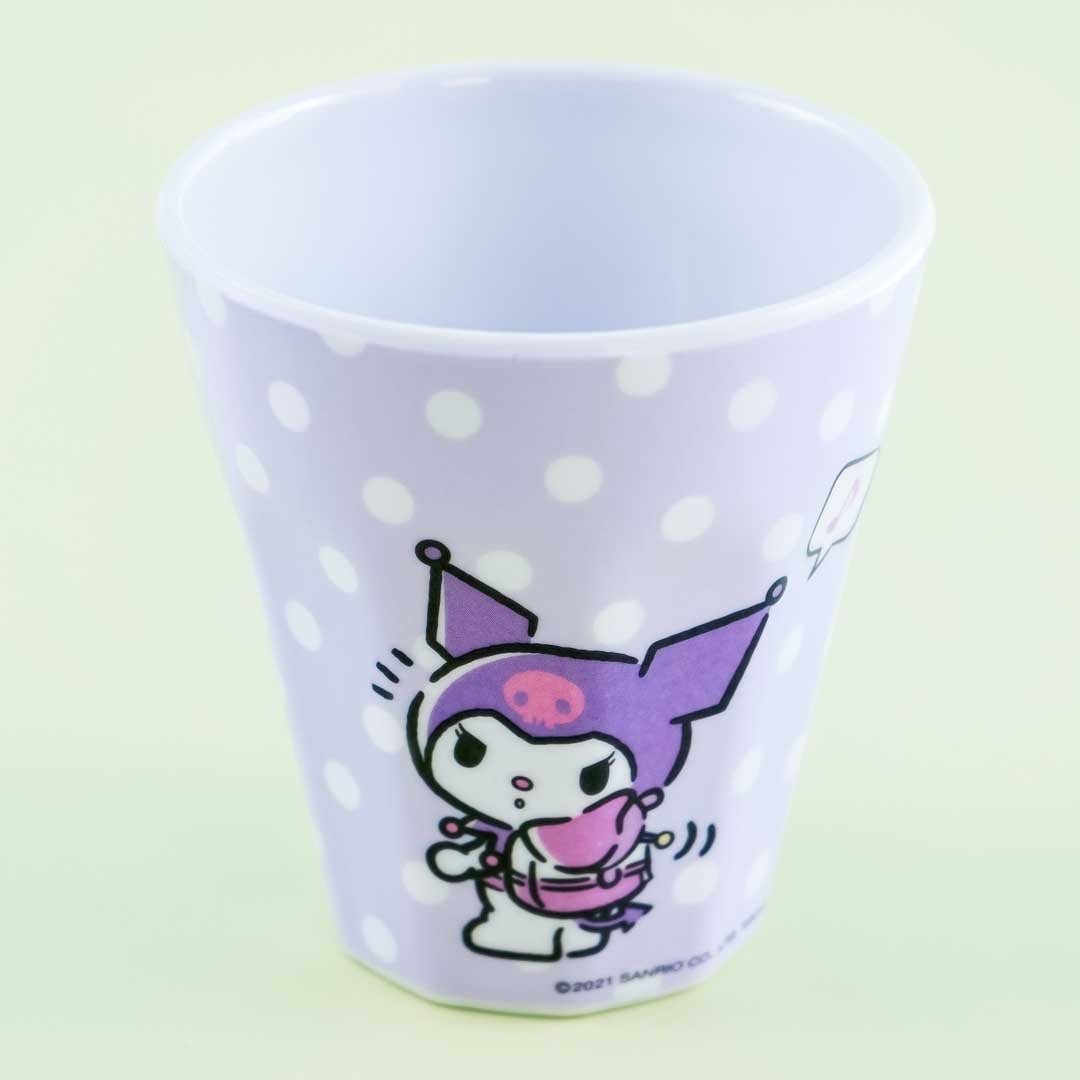 Japan Sanrio Kuromi Melamine Tumbler - Face / Purple