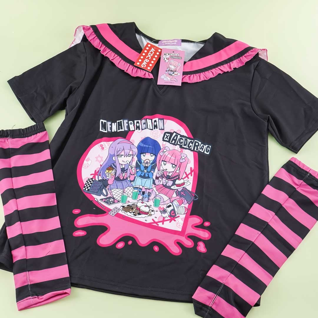 ACDC RAG Yami Kawaii Punk Menhera-chan Sailor Tee - Black – Blippo