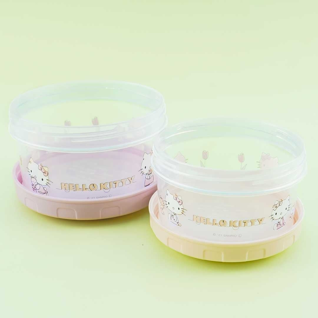 Sanrio Mini Food Container Storage Container Set of 2 Hello Kitty