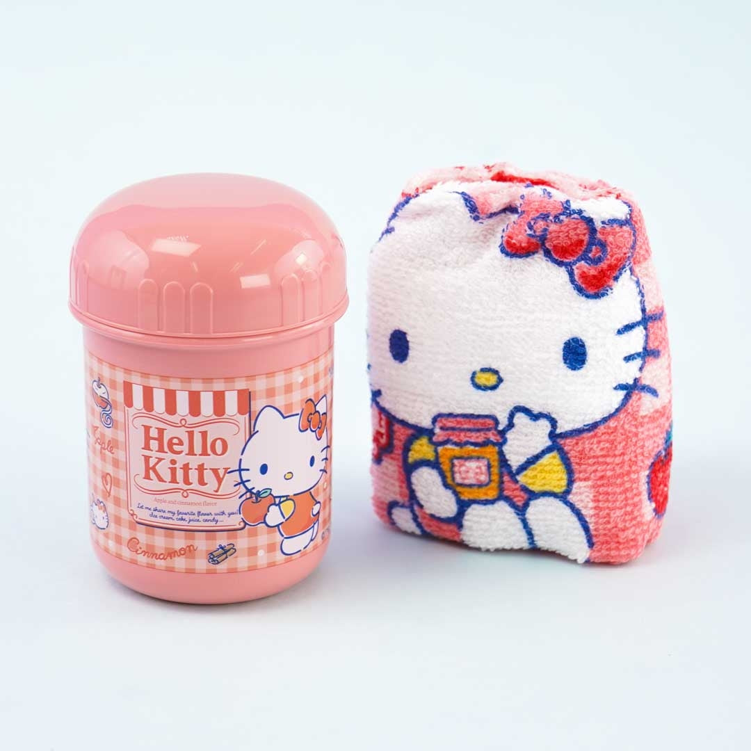 Hello Kitty Picnic Wet Towel With Cylinder Case