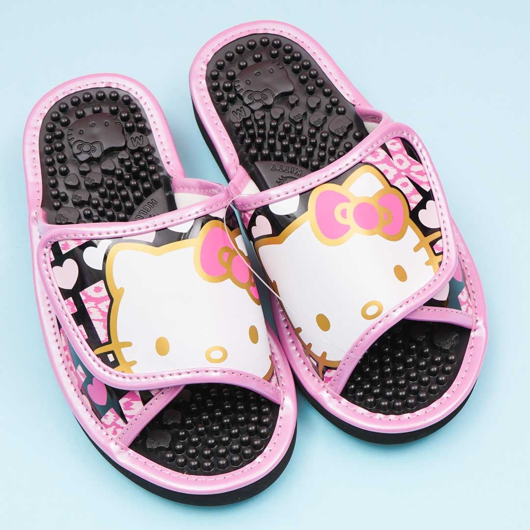 Hello Kitty Velcro Massage Sandals Pink Medium Blippo