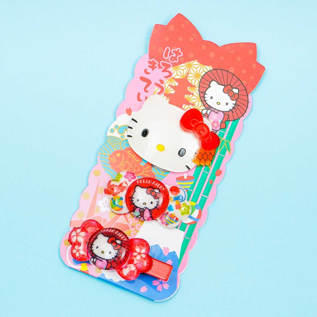 Hello kitty Bag 12 Hair Accessories 14x10x4 cm Pink