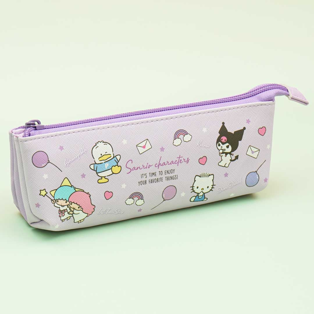 Colors (Purple) Slim 3P Funagata Pouch Sanrio Character Cats