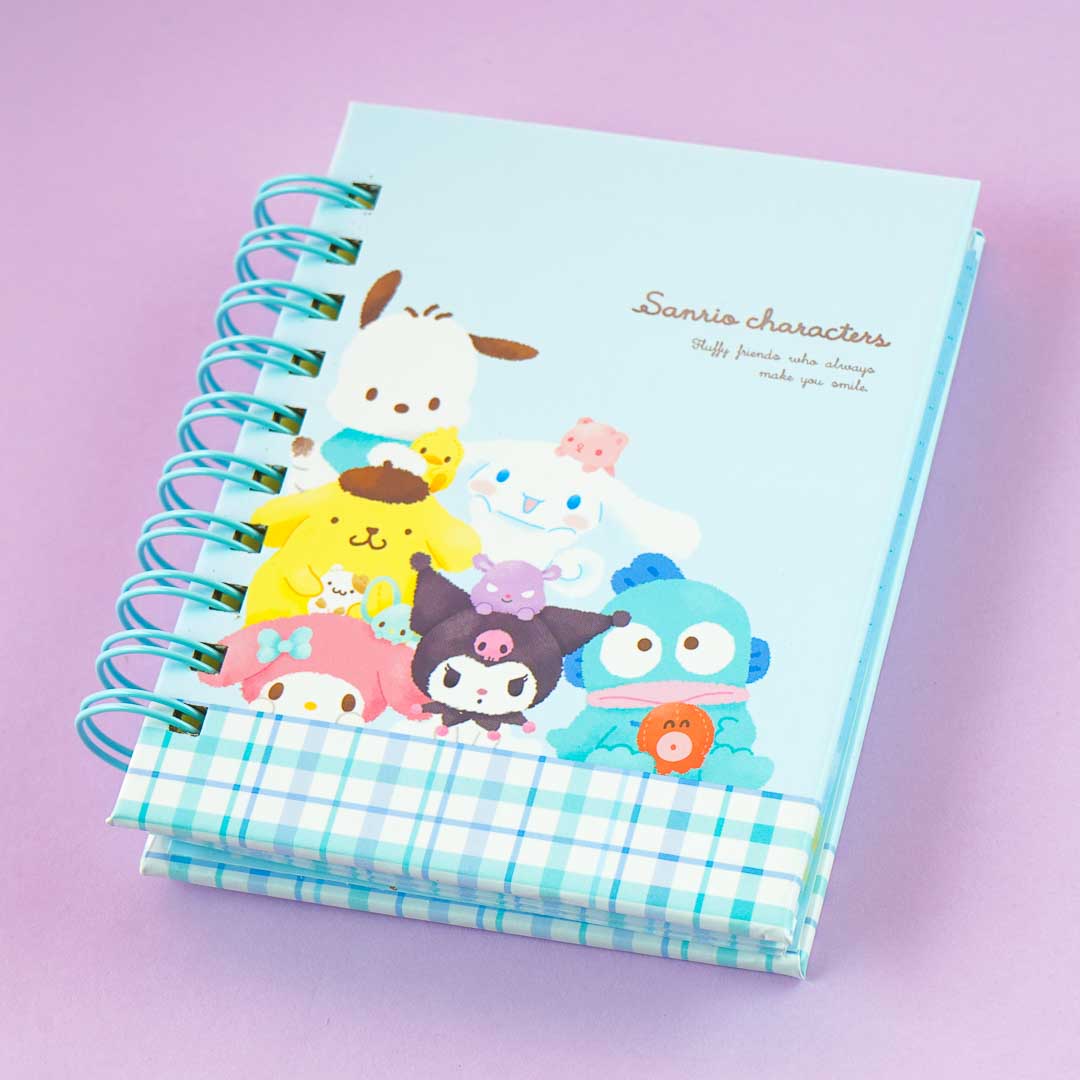 Sanrio Characters Happy Bunch Mini Spiral Notebook With Sticky Notes