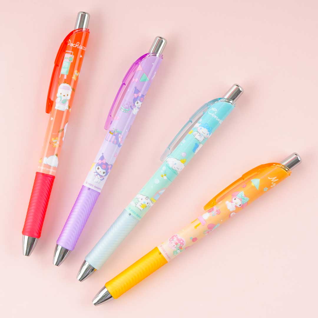 Sanrio Characters 4 Colors Gel Pen Set - 0.5 mm - Blue Pack