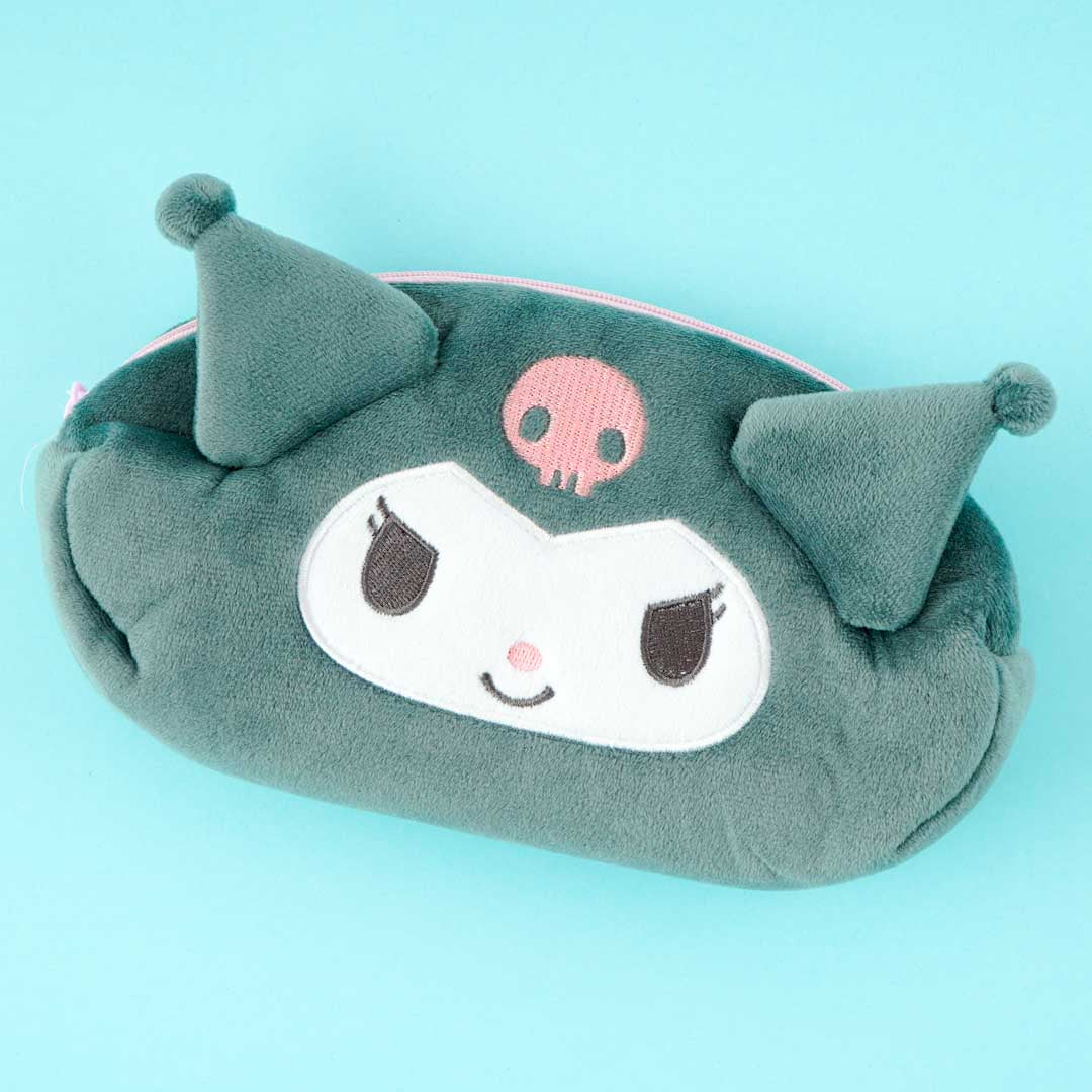 T's Factory Sanrio Plush Face Pen Pouch Kuromi