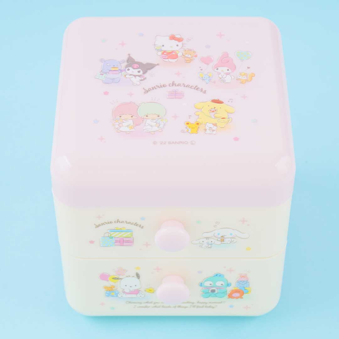 T's Factory Sanrio Characters Two-Tier Storage Box