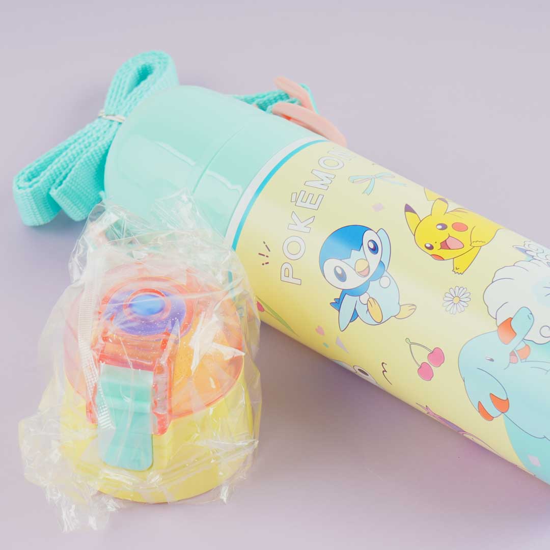 Pokemon Water Bottle Skater 430ml 2way Stainless Bottle Kids Pikachu w/Cup  New